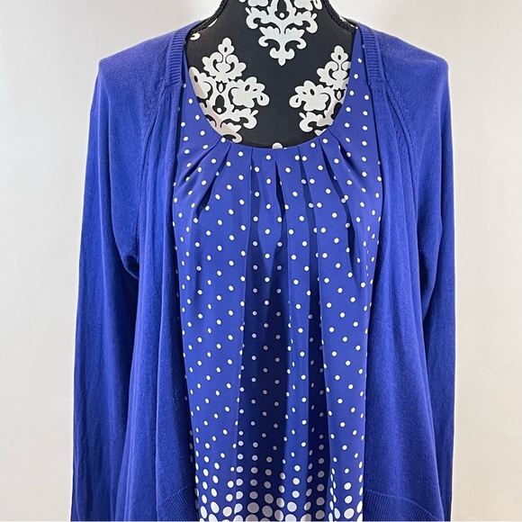 Elle Sleeveless Blouse and Cardigan Sweater Set - Picture 3 of 16